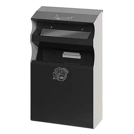 Proregal  Asche-Mülleimer eckig mit Einwurfblende