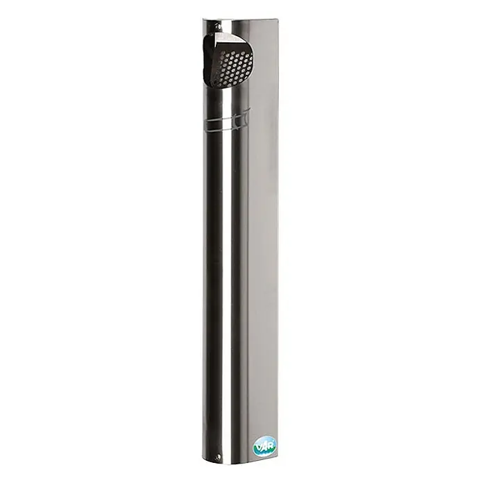Proregal Aschenbecher - Praktischer Wandascher mit Abstreifblech - Edelstahl, Edelstahl - Edelstahl-Standascher mit perforierter Löschplatte.