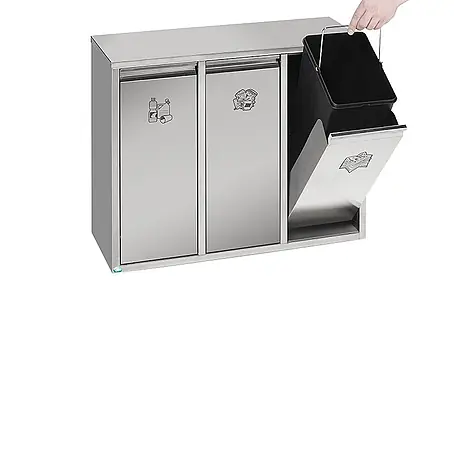 Proregal  Mülltrennsystem - Wertstoffsortiersystem mit 3 Klapptüren