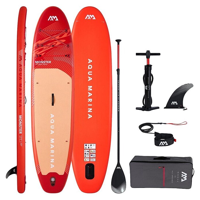 Aqua Marina Set SUP daska s priborom Monster  (D x Š x V: 366 x 84 x 15 cm, Crvena, Nosiva sila: 170 kg) | BAUHAUS