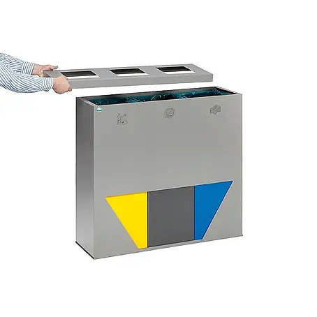 Proregal  Wertstoffsammler robust mit 3 Einsätzen