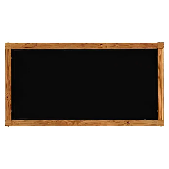 Dobar Hochbeet - 76 x 40 x 80 cm, Holz, Braun - Schwarze Kreidetafel mit natürlichem Holzrahmen für Nachrichten.