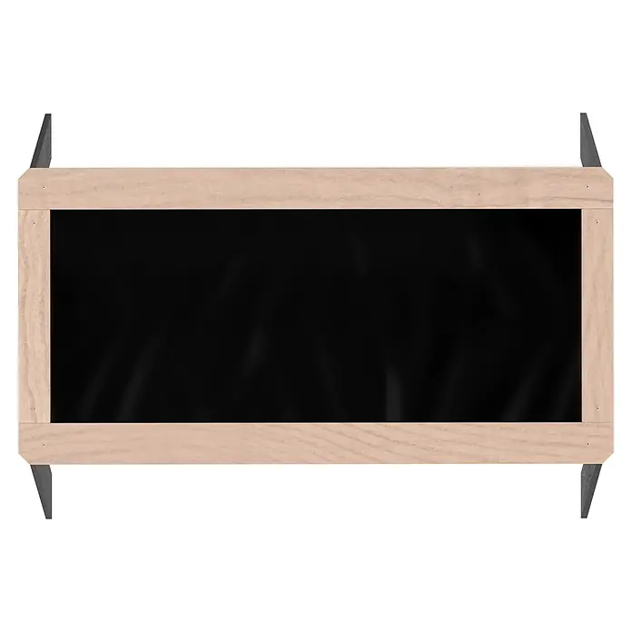 Dobar Hochbeet für Kinder - 78 x 60 x 50 cm, Holz, Grau - Rechteckige Kreidetafel mit hellem Holzrahmen, schwarzer Schreibfläche und dunkelgrauen Eckdetails.