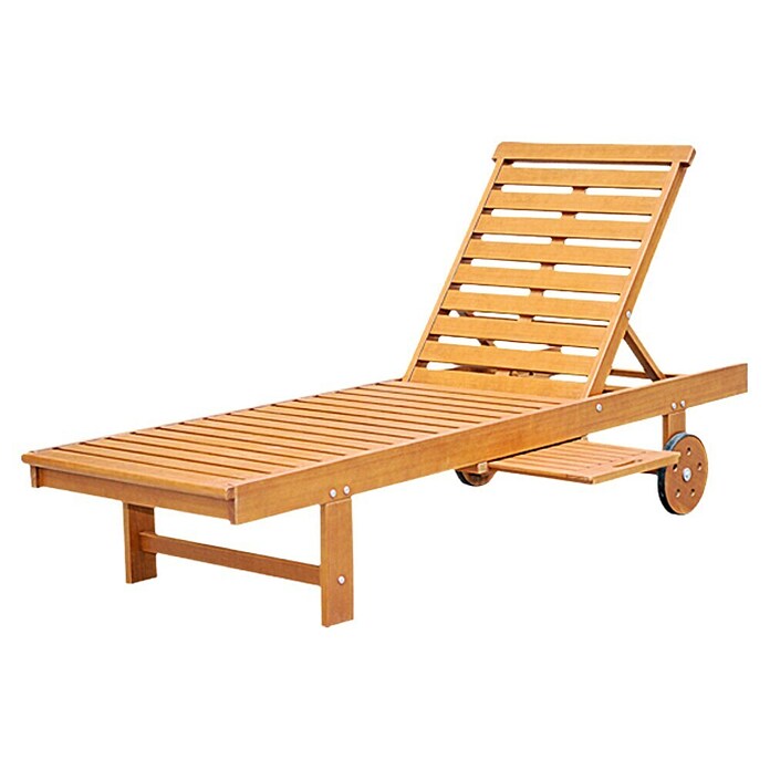 Sunfun Diana Vrtni ležalnik  (65 x 190 x 33 cm, Rjave barve, Les, Možnost premikanja) | 8244 - Liegen Holz | ICAD - Sommermöbel Liegen | ICA - Sommermöbel | IC - Freizeit im Garten | I - Stadtgarten | BAUHAUS