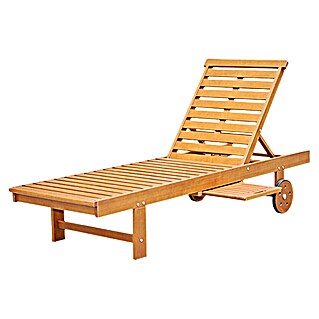 Sunfun Diana Vrtni ležalnik (65 x 190 x 33 cm, Rjave barve, Les, Možnost premikanja)