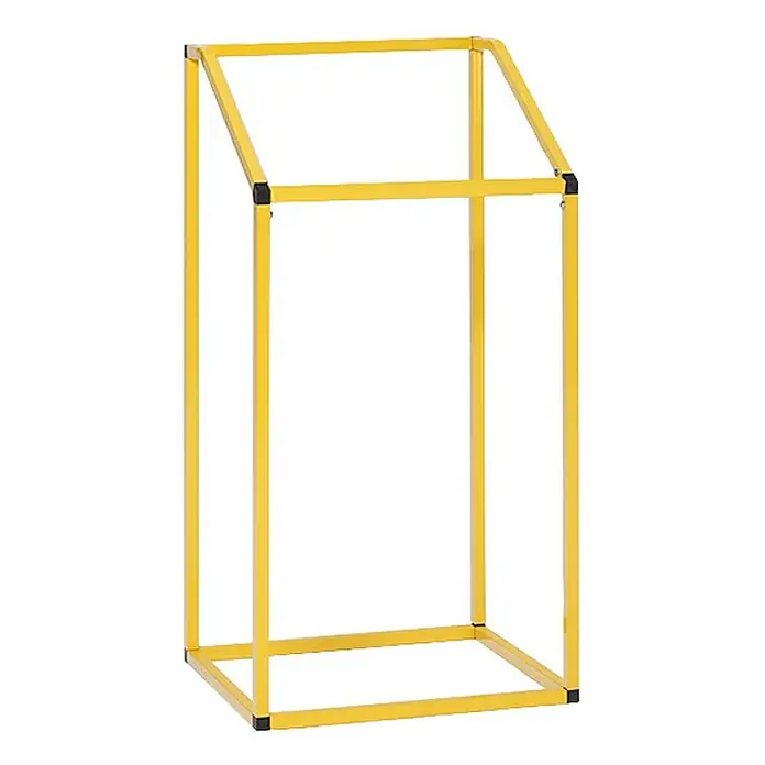 Proregal Müllsackständer - Robuster Müllsackhalter aus Vierkantrohren -  - Gelber Metallrahmenständer mit abgeschrägter Oberseite, ideal für Taschen oder Präsentationen.