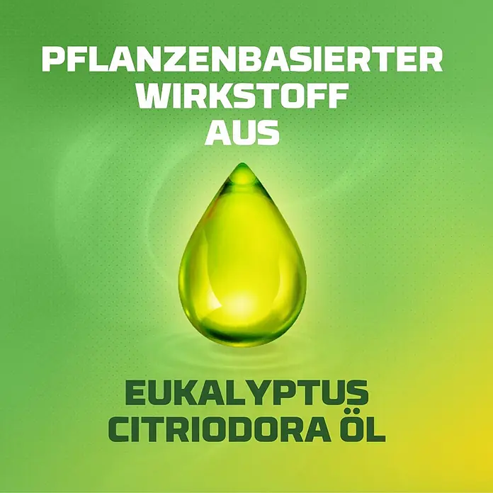 Thermacell Stechmückenschutz-Nachfüllpackung 12 Stunden - Wirkungsdauer: 12 h, Wirkstoff: Citridoraöl - Grün-gelber Tropfen, der einen pflanzenbasierten Wirkstoff aus Eukalyptus Citriodora Öl darstellt.