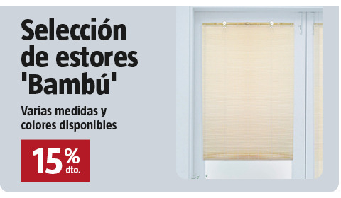 Estores enrollables de bambu