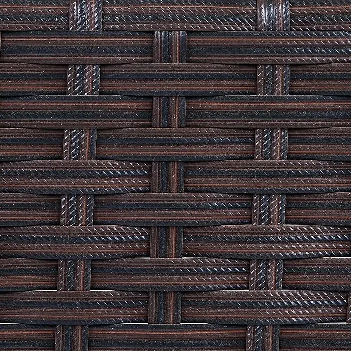 Proregal Gartenbank Kissen Creme - Polyester, Braun - Dunkelbraune und schwarze gewebte Kunst-Rattan-Textur, ideal für Gartenmöbel.