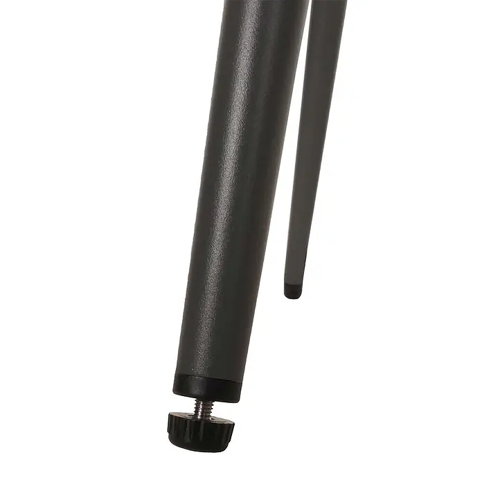 Proregal Gartenstuhl-Set 2er aus Aluminium - 2 Stk., Anthrazit - Dunkelgraues Möbelbein mit verstellbarem schwarzem Kunststofffuß und sichtbarem Schraubgewinde.