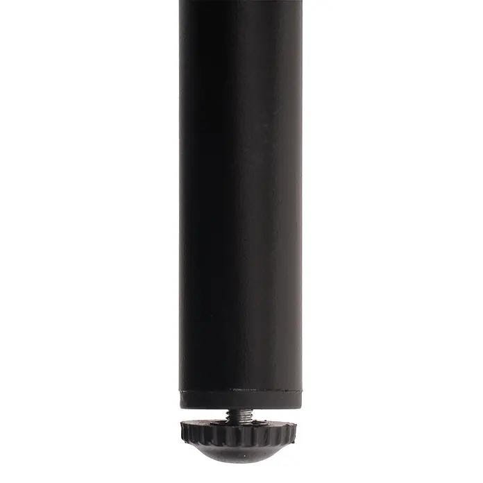 Proregal Garten-Barhocker 2er-Set - Anthrazit, B x T x H: 45 x 52 x 101 cm - Schwarzes zylindrisches Möbelbein mit verstellbarem schwarzem Kunststoff-Nivellierfuß.