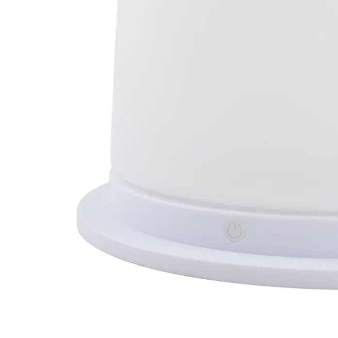 Lucande Außenstehleuchte Gauri -  - Weiße zylindrische Lampen- oder Diffusorbasis mit Ein-/Aus-Taste.