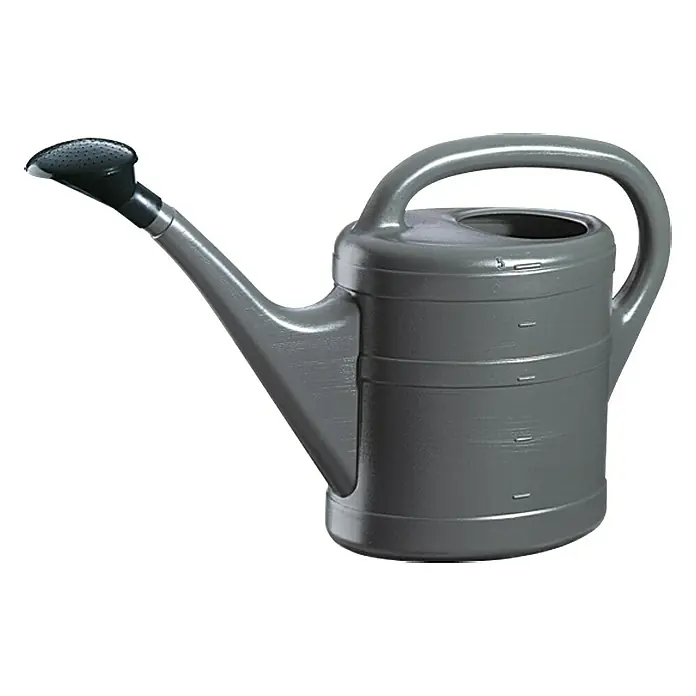 Geli Gießkanne - Anthrazit, 5 l - Graue Gießkanne aus Kunststoff mit schwarzem Sprinklerkopf und praktischem Griff zum einfachen Gießen von Pflanzen.
