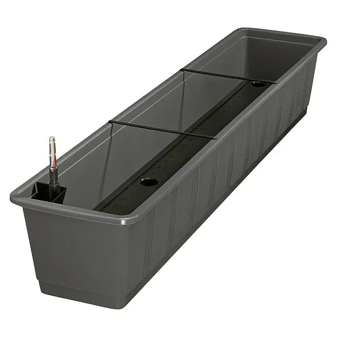 Geli Fioriera Con Irrigazione Aqua Green Plus 100 Cm Bianca - Con Indicatore Livello Acqua