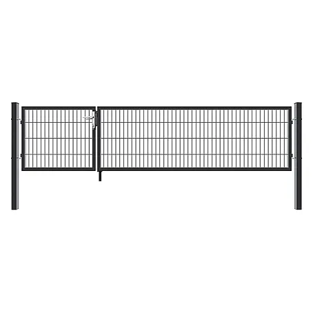 Home Deluxe Doppelflügel Gartentor ADITUS Anthrazit 80 x 350 cm
