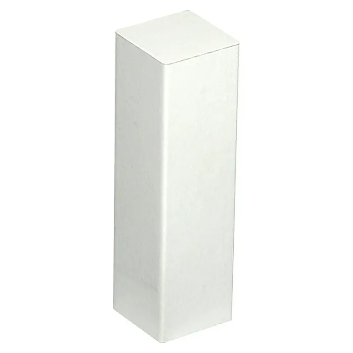 Profiles and more Eckstäbchen - 18 x 18 x 62 mm, Holz, Weiß - Ein weißer, quaderförmiger Eckschutz, der Ecken vor Beschädigungen schützt und eine saubere Optik bietet. Ideal für den Innenausbau.