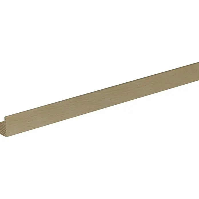 Profiles and more Falzleiste - 95 cm x 23 mm x 13 mm, Buche - Produktbild einer Bilderleiste aus Holz, ideal zum Einrahmen von Bildern und Fotos, mit einer natürlichen Holzstruktur und einfacher Montage.