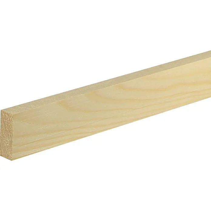 Rechteckleiste - 240 x 1,9 x 4,6 cm, Fichte/Kiefer - Ein unbehandeltes, helles Holzbrett, ideal für DIY-Projekte, Modellbau oder als Rohmaterial für Möbel und Konstruktionen.
