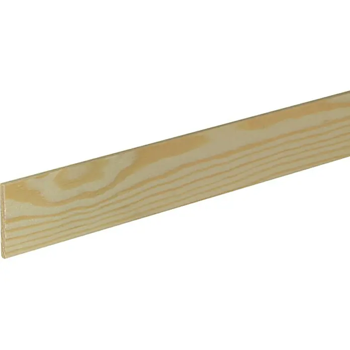 Rechteckleiste - 240 x 0,5 x 4,6 cm, Fichte/Kiefer - Helles Fichtenholzbrett mit Maserung, ideal für Bau- und Bastelprojekte. Vielseitiges, unbehandeltes Holz für individuelle Gestaltungen.
