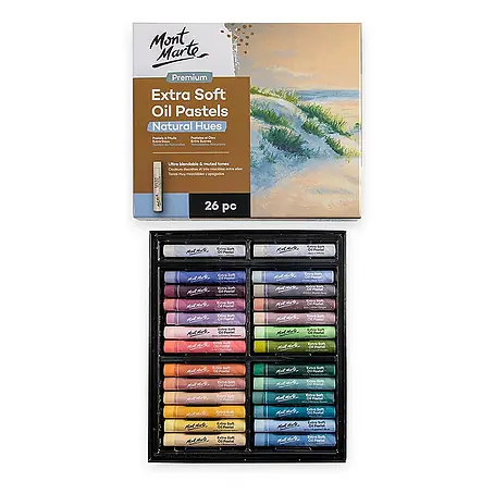 Mont Marte  Ölpastellkreiden-Set Extra Soft, Natural Hues, Premium - 26 stk
