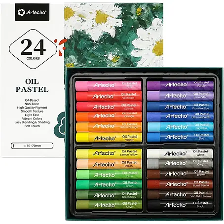 Artecho  Ölpastellkreiden-Set 24 Farben