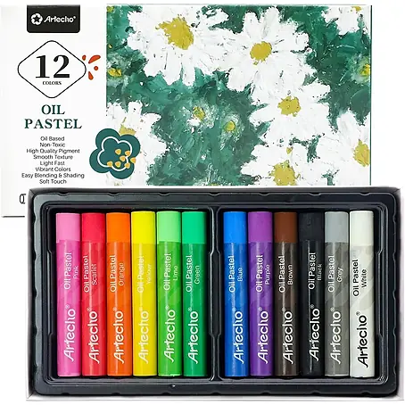 Artecho  Ölpastellkreiden-Set 12 Farben