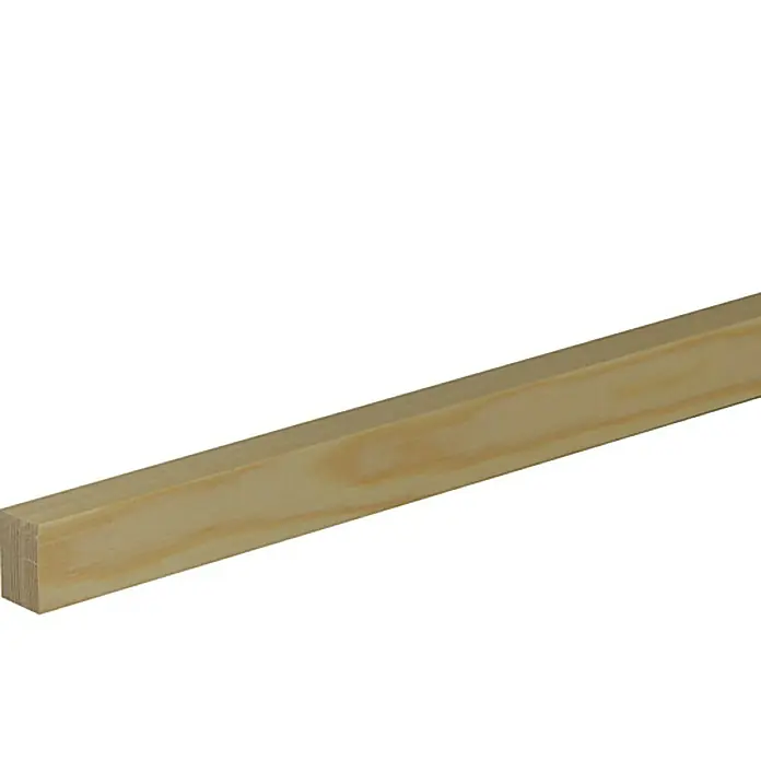 Profiles and more Rechteckleiste - 100 cm x 29 mm x 19 mm, Fichte/Kiefer - Ein helles, unbehandeltes Holzstück, ideal für Bauprojekte oder Bastelarbeiten, präsentiert die natürliche Maserung.