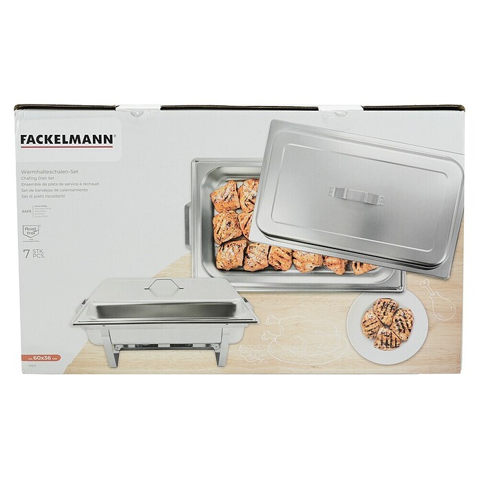 Fackelmann Set Warmhalteschalen (L x B x H: 60 x 36 x 28 cm, Edelstahl) | BAUHAUS
