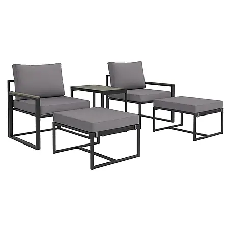 Outsunny  Loungemöbel-Set mit Tisch