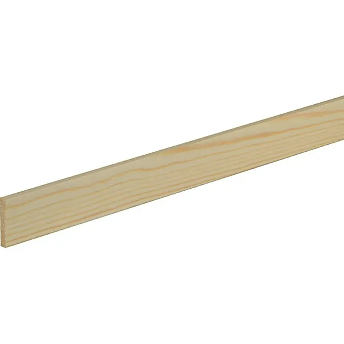 Rechteckleiste - 240 x 0,5 x 2,9 cm, Fichte/Kiefer - Ein rechteckiges Stück Holz, ideal für Heimwerkerprojekte und Bauanwendungen, mit einer natürlichen Holzmaserung.