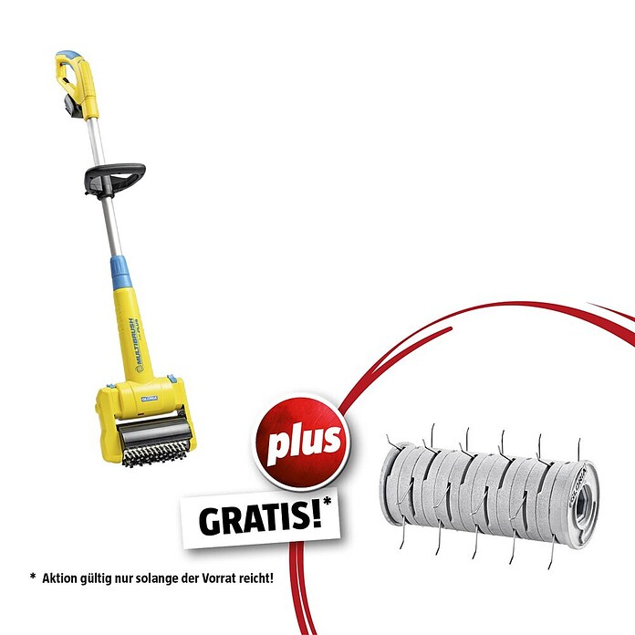 Gloria Power for All 18V Bodenreinigungsbürste Set MultiBrush li-on Plus inkl. Rasen-Lüfter-Walze GRATIS (18 V, Ohne Akku, Li-Ionen, 450 U/min - 1 260 U/min) | BAUHAUS