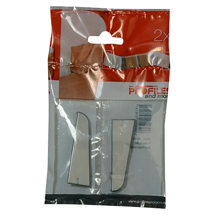Profiles and more Endkappe FU60L - Silber, 2 Stk. - Ein Beutel mit zwei Profilen und mehr Wandhalterungen, perfekt für Heimwerkerprojekte und zur Befestigung von Regalen.