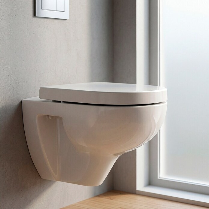 Villeroy & Boch Set za stenski WC Targa Twist Flush  (Izpiranje brez roba, Brez posebne glazure, Oblika splakovanja: Globok, WC odtok: Vodoravno, Bela) | 3943 - WC Wand Marke | DBBA - Keramik Marke | DBB - Keramik | DB - Keramik/Wannen | D - Sanitär | BAUHAUS