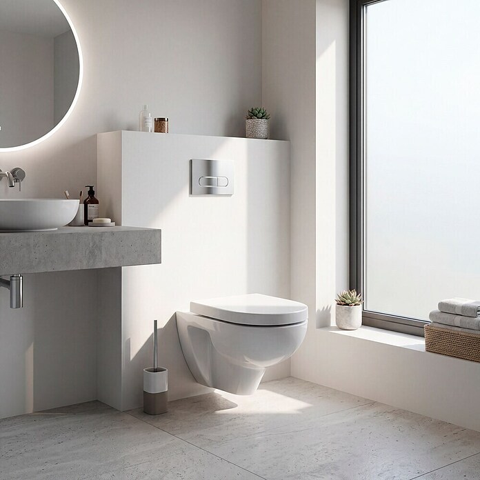Villeroy & Boch Set za stenski WC Targa Twist Flush  (Izpiranje brez roba, Brez posebne glazure, Oblika splakovanja: Globok, WC odtok: Vodoravno, Bela) | 3943 - WC Wand Marke | DBBA - Keramik Marke | DBB - Keramik | DB - Keramik/Wannen | D - Sanitär | BAUHAUS