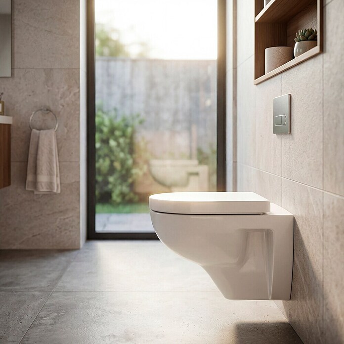 Villeroy & Boch Set za stenski WC Targa Twist Flush  (Izpiranje brez roba, Brez posebne glazure, Oblika splakovanja: Globok, WC odtok: Vodoravno, Bela) | 3943 - WC Wand Marke | DBBA - Keramik Marke | DBB - Keramik | DB - Keramik/Wannen | D - Sanitär | BAUHAUS