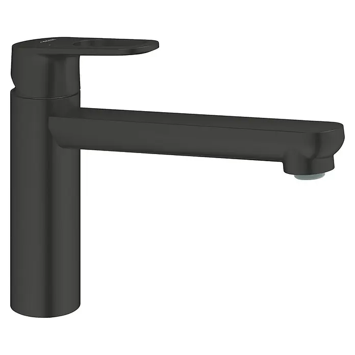 Grohe Start Loop Spültischarmatur - Ausladung Armatur: 222 mm, Schwarz, Matt - Mattschwarze Einhebelarmatur im modernen, minimalistischen Design.