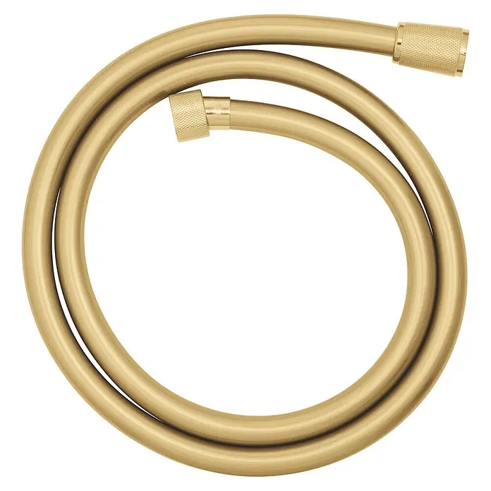 Grohe Brauseschlauch Silverflex - Länge: 125 cm, ½″, Kunststoff, Cool Sunrise - Flexibler goldener Duschschlauch mit gerändelten Metallanschlüssen.