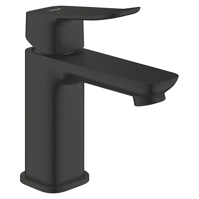 Grohe Dice Waschtischarmatur S-Size - Höhe: 152 mm, Schwarz, Matt - Mattschwarze Einhebelmischbatterie in modernem, elegantem Design.
