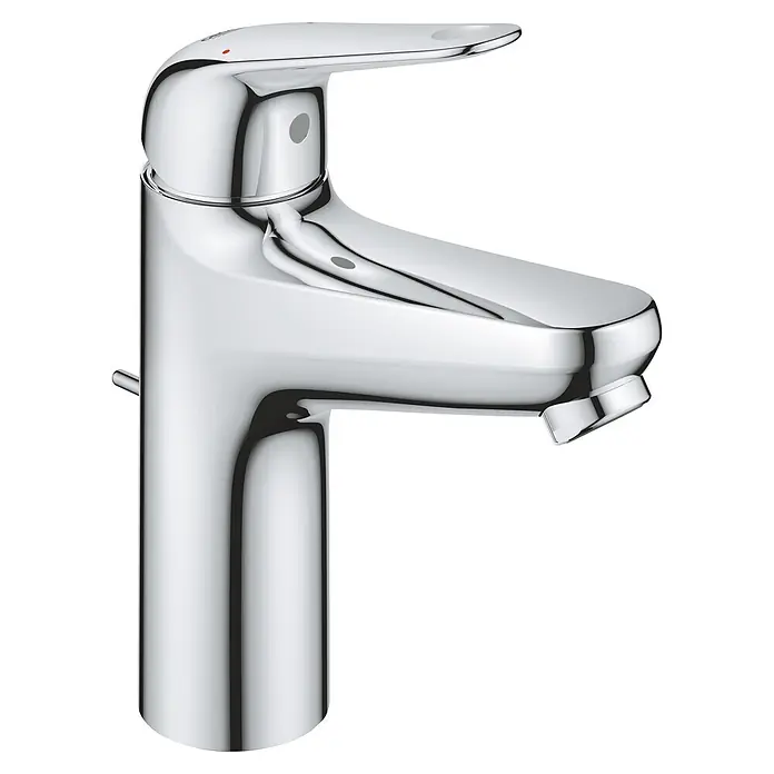 Grohe Swift Waschtischarmatur M-Size - Ausladung Armatur: 116 mm, Chrom, Glänzend - Verchromte Einhebel-Waschtischarmatur.