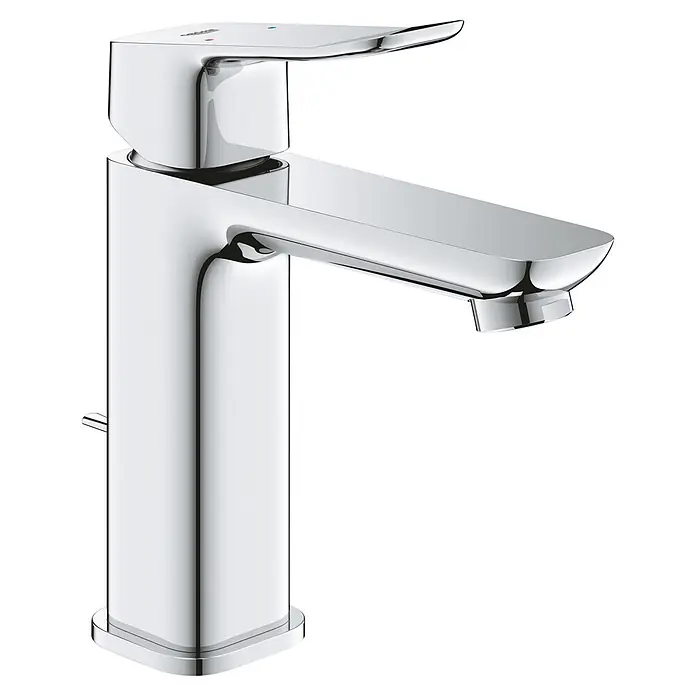 Grohe Dice Waschtischarmatur M-Size - Höhe: 172 mm, Chrom, Glänzend - Moderner verchromter Badarmatur mit Einhebelmischer und quadratischem Sockel.