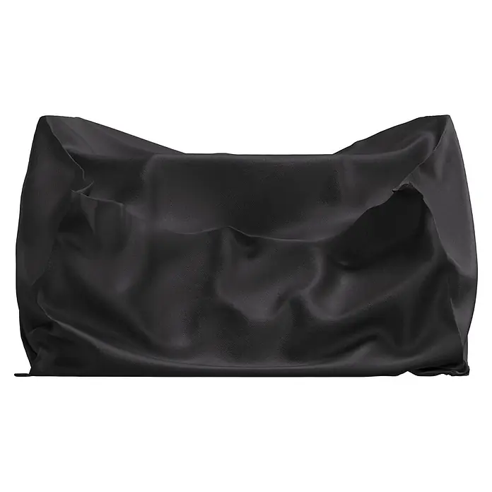 Sunfun Balkon-Set-Schutzhülle - Ø x H: 100 x 65 cm - Schwarze Stoffabdeckung mit natürlichen Falten.