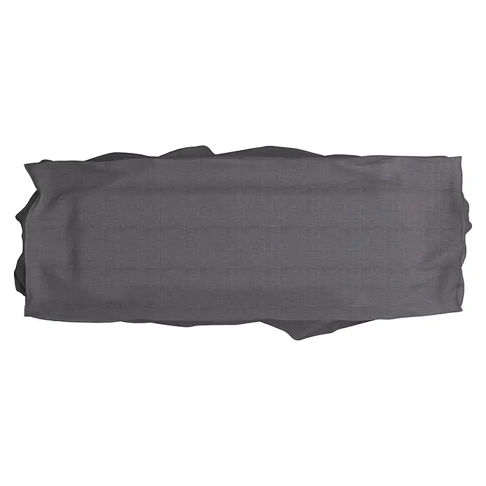 SENSUM Sitzgruppen-Schutzhülle - L x B x H: 380 x 140 x 85 cm, Polyester, 140 g/m² - Dunkelgraues rechteckiges Textil mit sichtbarer Webstruktur, sanft drapiert.