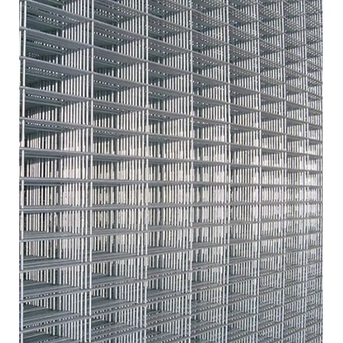 Odem Panel electrosoldado - Gris, 2,6 x 1,5 m, Espesor de alambre: 4 mm - Malla electrosoldada de acero galvanizado con aberturas cuadradas, ideal para cercas o refuerzo.