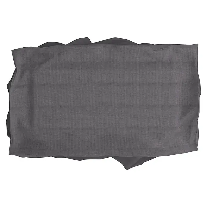 SENSUM Sitzgruppen-Schutzhülle - L x B x H: 250 x 140 x 85 cm, Polyester, 140 g/m² - Dunkelgraues Textil mit subtilem Karomuster und weichen Falten.
