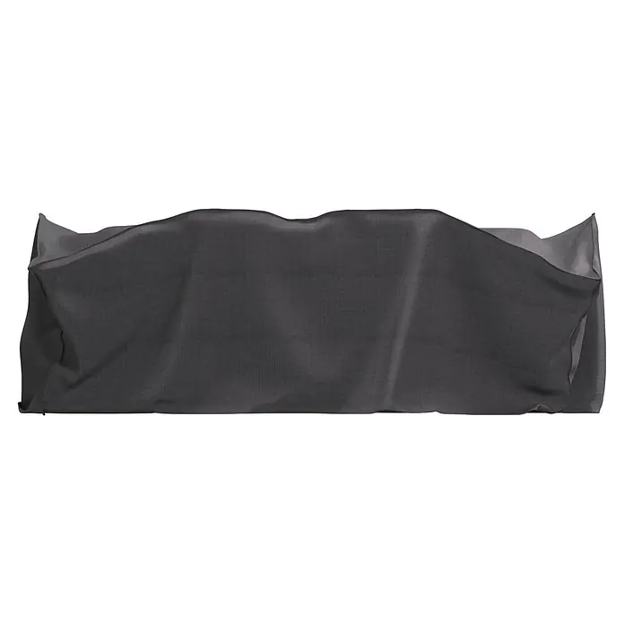 SENSUM Sitzgruppen-Schutzhülle - L x B x H: 250 x 140 x 85 cm, Polyester, 140 g/m² - Dunkelgrauer, drapierter Stoff mit feinem Rastermuster, ähnlich einem Banner oder einer Abdeckung.