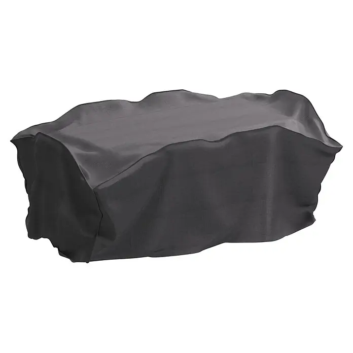 SENSUM Sitzgruppen-Schutzhülle - L x B x H: 250 x 140 x 85 cm, Polyester, 140 g/m² - Dunkelgraue, gitterstrukturierte Schutzhülle über einem Gegenstand.
