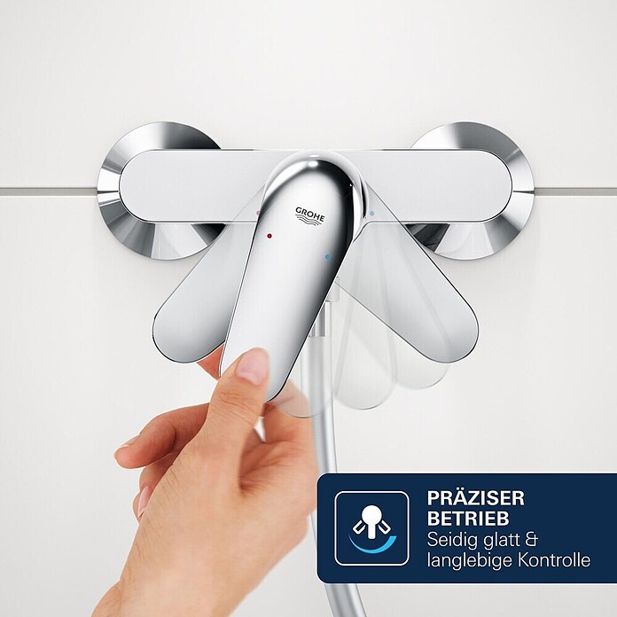 Grohe Dice Badewannenarmatur (Ausladung Armatur: 167 mm, Chrom, Glänzend) | BAUHAUS