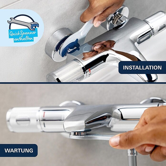 Grohe Dice Badewannenarmatur (Ausladung Armatur: 167 mm, Chrom, Glänzend) | BAUHAUS