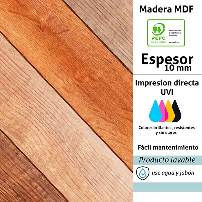 Cabecero de cama Chevron - L x An: 115 x 60 cm, Marrón - Panel de madera MDF con acabado de veta de madera natural, 10mm de grosor, lavable.