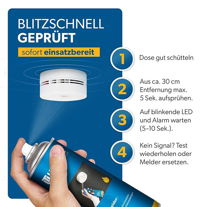 Rauchmeldertestspray (300 ml, Inhalt ausreichend für: 100 Testanwendungen)